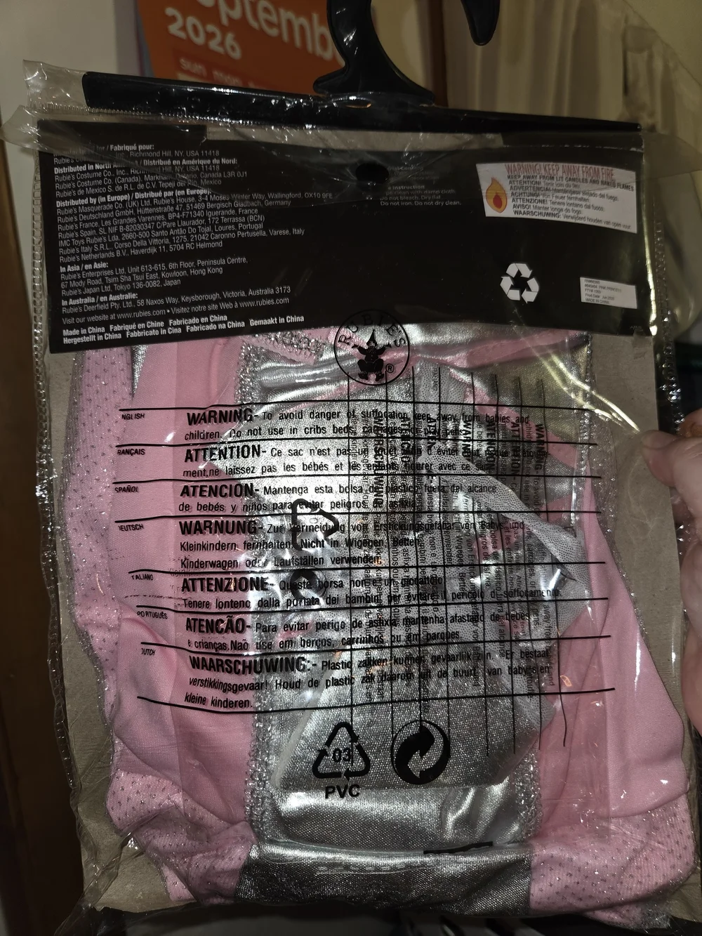 Rubie's Pink and Silver Princess Dress with Headpiece